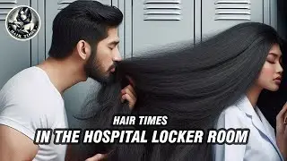 Long hair play in the hospital LOCKER ROOM