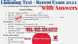 Тест IELTS Listening Actual Test 2022 с ответами | 16.12.2022