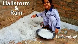 Rain Vlog | Children Enjoying Rain, Hailstorm in Pakistan | The River Kids | Heavy Rain Before Eid