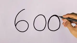 How To Draw A Bee From 600 Number l Drawing Pictures l Number Drawing l Art Videos l Tipsclub