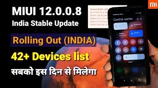Miui 12.0.0.8 India Stable Update released | Miui 12 schedule for all 3 batches, Redmi note 7s