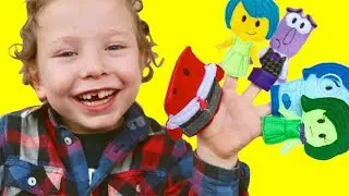 Disney Inside Out Family Finger Song with Joy, Sadness, Anger, Disgust, Fear
