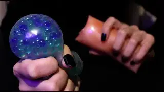 ASMR Playing With a Water Snake & Stress Balls | Squishy & Sloshy Sounds
