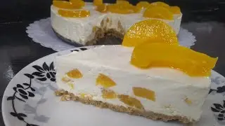 TORTA DE PÊSSEGO/  SEM FORNO E FOGÃO/ RECEITA RÁPIDA PARA O NATAL