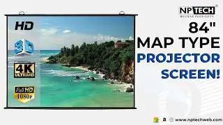 NPTECH 84 Inch Map Type Projector Screen | Unboxing, Review & Easy Installation Guide (2026)