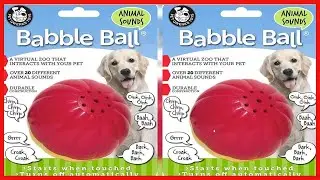 Pet Qwerks Animal Sounds Babble Ball Interactive Chew Toy for Large Dogs