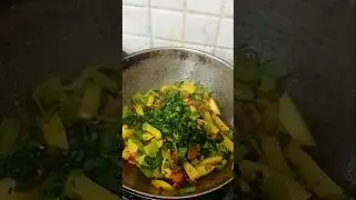 Rayo ko Saag ra Alu #cooking #easy #food  #shorts #fyp
