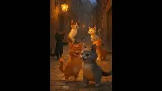 🎥 An Alley Dance Battle That Turns into Friendship #shorts #ai #aivideo #catrescue
