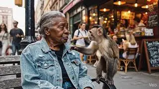 A Monkey&rsquo;s Journey to Help a Hungry Woman 🐒❤️