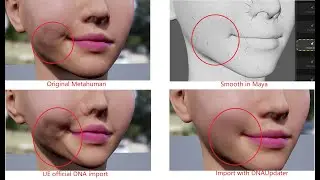 Metahuman For Maya: expression editing, import to UE and issue tracking
