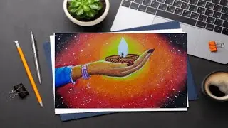 Diwali Diya Drawing 🪔 ✨️Step By Step. .#creative #diwali #diwalidrawingeasy #oilpastel