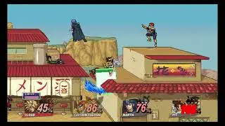 Super Smash Flash 2 Project B: Cloud Vs Marth Vs Captain Falcon Vs Pit