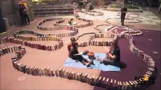 Book Domino Chain World Record (Seattle Public Library)
