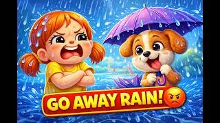Rain Rain Go Away 🌧️☀️ | Cute Bunny, Puppy & Friends | Kids Songs & Nursery Rhymes