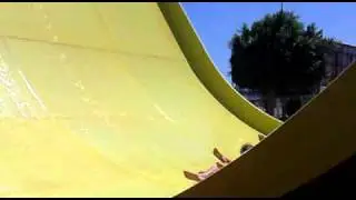 Fun on the Boomerang water slide - Teletext Holidays TV Star Competition