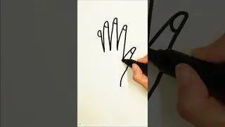 How to draw hand easy✋💕 #shorts #youtubeshorts #handdrawing  #toddlers #howtodraw #easydrawing