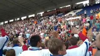 Team East Midlands enter the Walkers Stadium to standing ovation