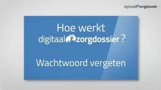 Digitaal ZorgDossier - Wachtwoord vergeten