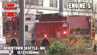 Engine 5 responding code red, code yellow, & returning + AMR responding!