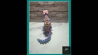 Articulated 3D Printed T-Rex Skeleton: Rainbow Flexi Dinosaur Toy, Jurassic Decor & Prehistoric Gift