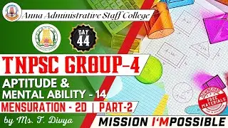 MISSION I'MPOSSIBLE | Day 44 | Mensuration 2D | Part 2 | Aptitude | Ms. T. Divya