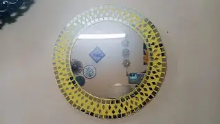 Super easy mirrors mosaic art design step by step | How to make mirrors mosaic art | Diy mirror art