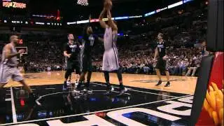 Tony Parker Sets Up Jeff Ayres Nicely for the Smash on Turiaf
