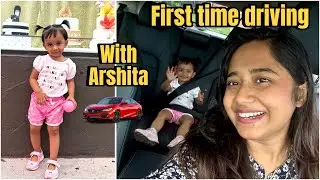 First time driving with Arshita