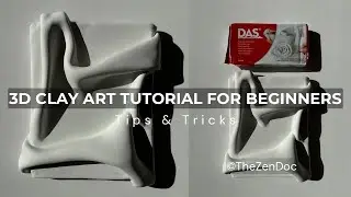 3D Clay Art Tutorial | EASY Air Dry Clay Art Tutorial For Beginners | How To Make Clay Art on Canvas