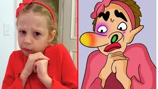 Nastya learns to write words correctly | Funny drawing meme