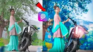 | PicsArt Cyan Blue Photo Editing | PicsArtEditing Background Colour Change |Lightroom Mobile