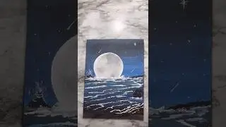 The Last Kiss Beneath The Moon (Acrylic Painting)#art #acrylicpainting #acrylicart #drawing #fantasy