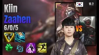 Kiin Top Zaahen vs Ambessa lol KR solo rank Full Game 16.2 | 기인 자헨 vs 암베사