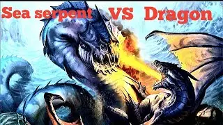 #animal art # Sea serpent vs  Dragon  # animal lover  # what if two monster  get  a battle  