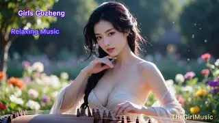 Cute Girl Playing Guzheng | Relaxing Traditional Music for Stress Relief