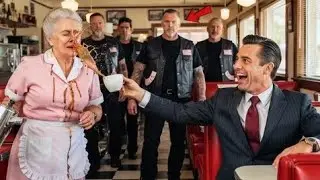 Millionaire Throws Hot Coffee at Waitress - Didn't Know 5 Hell's Angels Were Watching