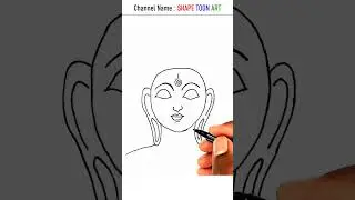 Lord Buddha drawing easy - #shorts #buddha #lord #lordbuddha #drawing #india #easy #shapetoonart