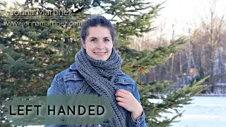 LEFT HANDED | Easiest Scarf Ever | Simple Ribbed Scarf Pattern | Beginner Friendly Crochet