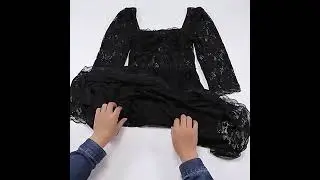 Transparent Lace Dress Long Sleeves - Transparent Korean Dress | Best Korean Dress
