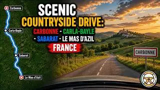 Scenic Countryside Drive: Carbonne - Carla-Bayle - Sabarat - Le Mas d’Azil FRANCE