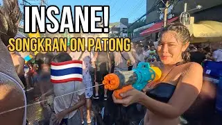 WILD Water WAR 🔫 SONGKRAN Phuket 2025💦Patong Beach, Bangla Road Festival Thailand🇹🇭 Walk Tour 4K HDR