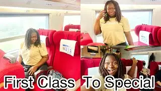Dream do come true :African girl \ Liberian girl first time riding first class in a train in china