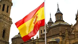 Día de las Fuerzas Armadas Zaragoza 2024 arriado de la bandera