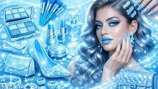 Sky Blue Things Collection 💙| Sky Blue Makeup, Dress, Heels, Handbag & More beauty zone with nasma 