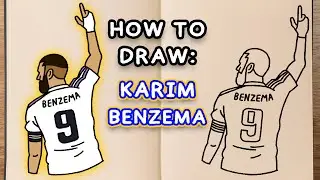 How To Draw: KARIM BENZEMA (easy step by step tutorial)