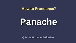 How to Pronounce Panache? Definition of Panache.