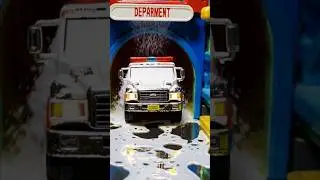 Dirty Rescue & Army Toy Cars Get Cleaned at Car Wash 🚓🚒🚑🚜💦