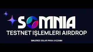Somnia Network Testnet işmelemleri Yaparak Airdrop Kazanın