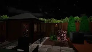 Waterloo Backyard Paradise Concept Nighttime