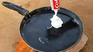 Heating Colgate in Fry Pan experiment 🔥|| Hot Fry Pan vs Colgate experiment || Malav XYZ